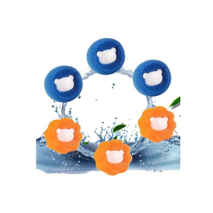 Boule Lavage Réutilisable 12 Balles Anti-Poils Machine à Laver - Réutilisables, Nylon - Pour Poils Animaux, Peluches Boules Anti-poils