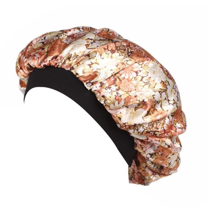 HAMKU Foulard / Bonnet De Nuit Pour Femmes - Turban Élastique Large Bord - Doux, Respirant - Idéal Pour Protéger Les Cheveux