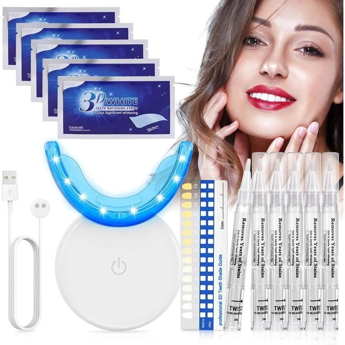 Lampe UV Blanchiment Dentaire Professionnelle – 3D White – USB Rechargeable – Garantie 5 Ans – Neuf