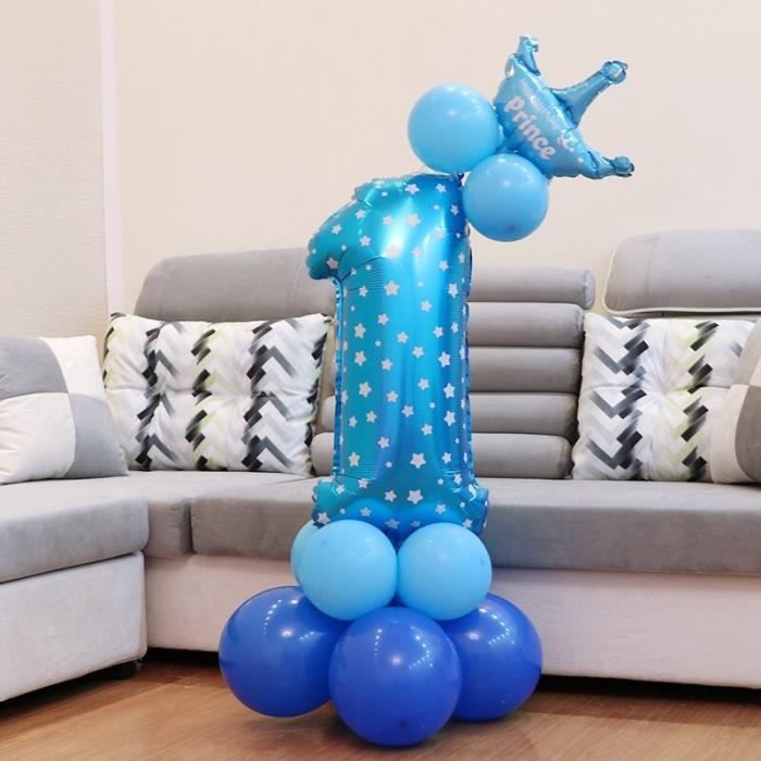 1st 1 2 3 4 5 6 7 8 9 Ans Joyeux Anniversaire Feuille Numero Ballons Or Rose Ballons Bebe Garcon Fille Fete Decorations Ma Cdiscount Maison