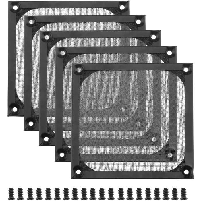 PATIKIL 120mm Ventilateur Filtre Grilles Avec Vis, 4 Colis Aluminium