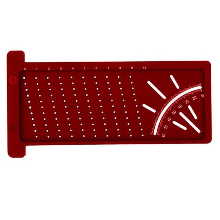 Règle De Coupe Transotype PRO 60 Cm - Aluminium Rouge, Bord De Coupe En Acier, Antidérapante - Pour Travaux Précis (découpe, Traçage)
