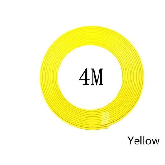 4m jaune - Bande Décorative De Protection Des Jantes De Pneus