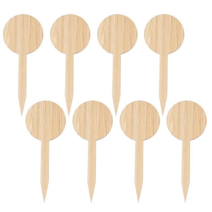 30 Étiquettes Plantes En Bambou - Marqueurs Type T 10x6cm - Pour Jardin, Pots Et Serre