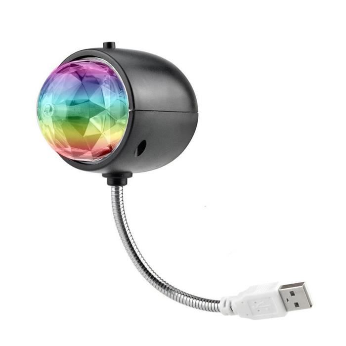 Boule Disco LED Rotative Magique Avec Activation Sonore – Lumière Colorée Multicolore Pour Fêtes, Anniversaires Enfants, Noël Et Soirées DJ