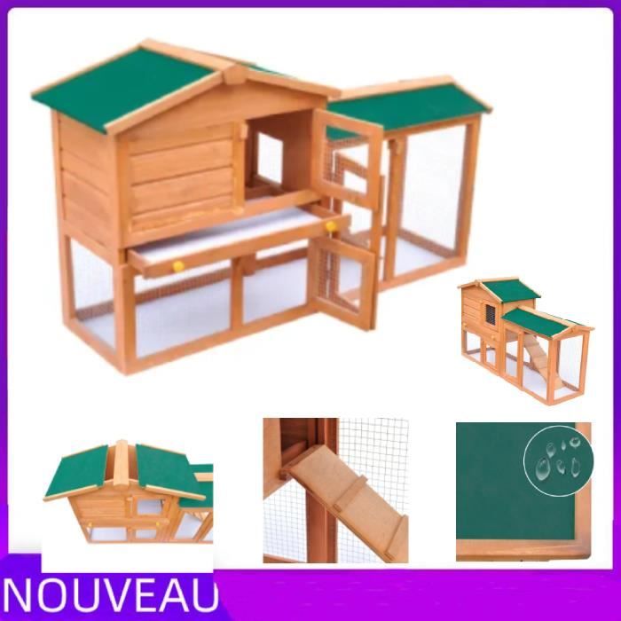 Comparer les prix de Clapier pour petits animaux - Vogue - LEC - Bois massif - 140 x 46 x 85 cm - Résistant aux intempéries