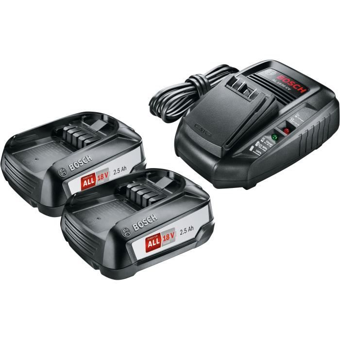 Kit de démarrage Bosch 18V (2 batteries 2,5Ah + chargeur AL 1830CV) - Outil d'alimentation de batter