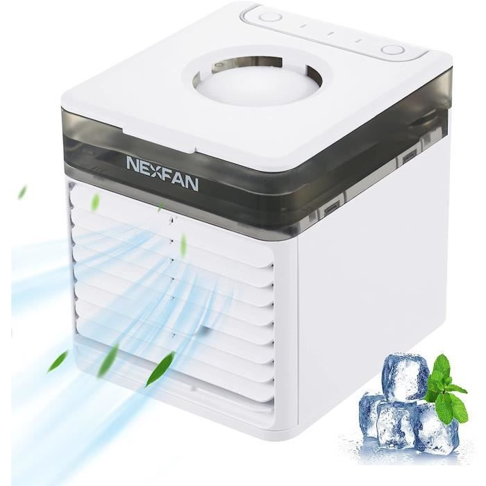 Climatiseur Portable Mignon - Mini Ventilateur Avec Réservoir D'eau 270ml, 3 Vitesses, Idéal Pour Bureau Et Extérieur - 9