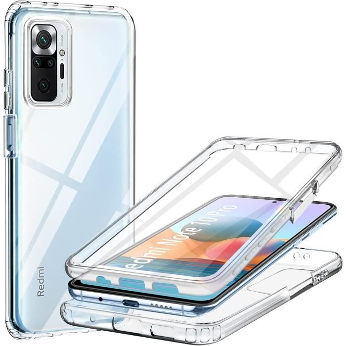 Fetrim Custodia per Redmi Note 10 PRO/MAX, Cover PC TPU con Supporto di Anello Rotante, Cassa Shell Case Nero