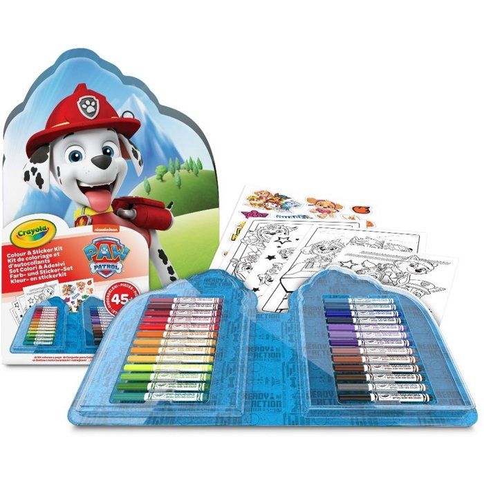 Coffret coloriage - CRAYOLA - Kit créatif - Pat’Patrouille - 45 pièces - Dès 5 ans