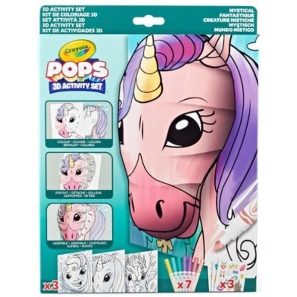 Jeu de dessins en 3D - CRAYOLA - POPS 3D - Mystical