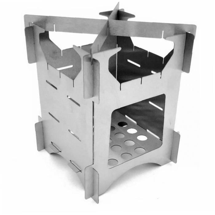 Poêle à bois - VVIKIZY - Grand poêle portable en acier inoxydable