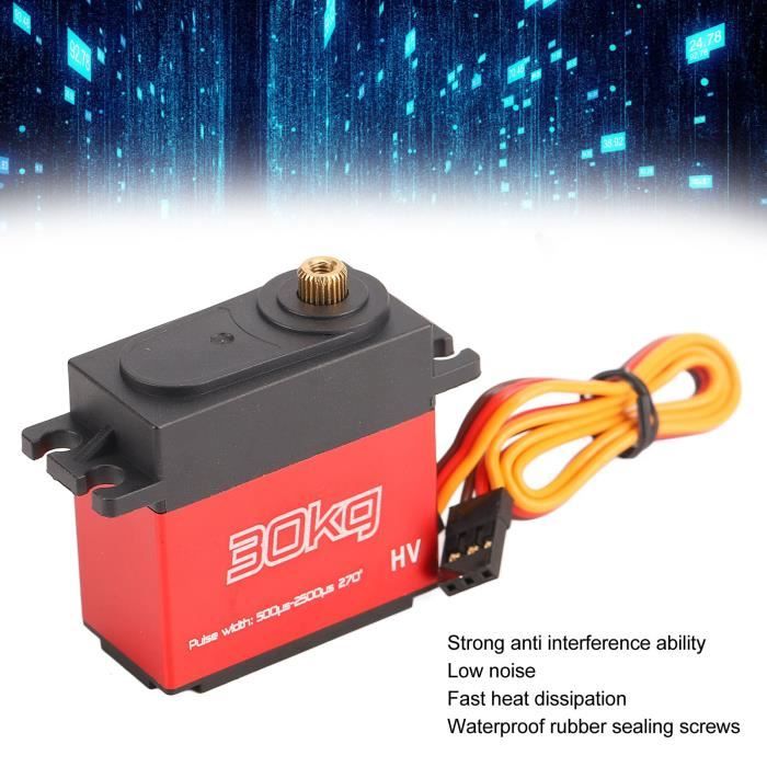 Servo Powerhobby 130MG 30kg - Haute Vitesse, Engrenages Métal, étanche, Pour Modèles Radiocommandés 1/10