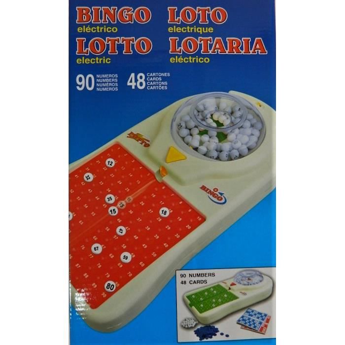 Jeu de Société Loto Bingo 90 numéros Boîte 48 Cartons de Jeu Lotto 