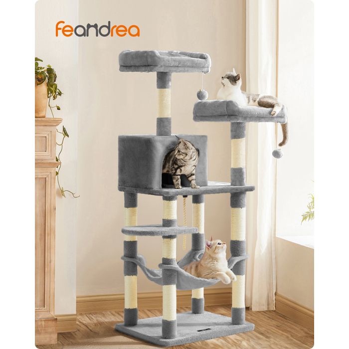 Arbre à Chat 141.8 cm avec 11 Poteaux à Griffer