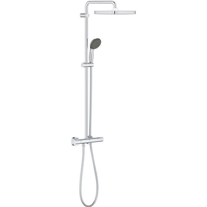 GROHE Colonne de douche avec mitigeur thermostatique Vitalio Start 250, douche,50% d'économie d'eau,