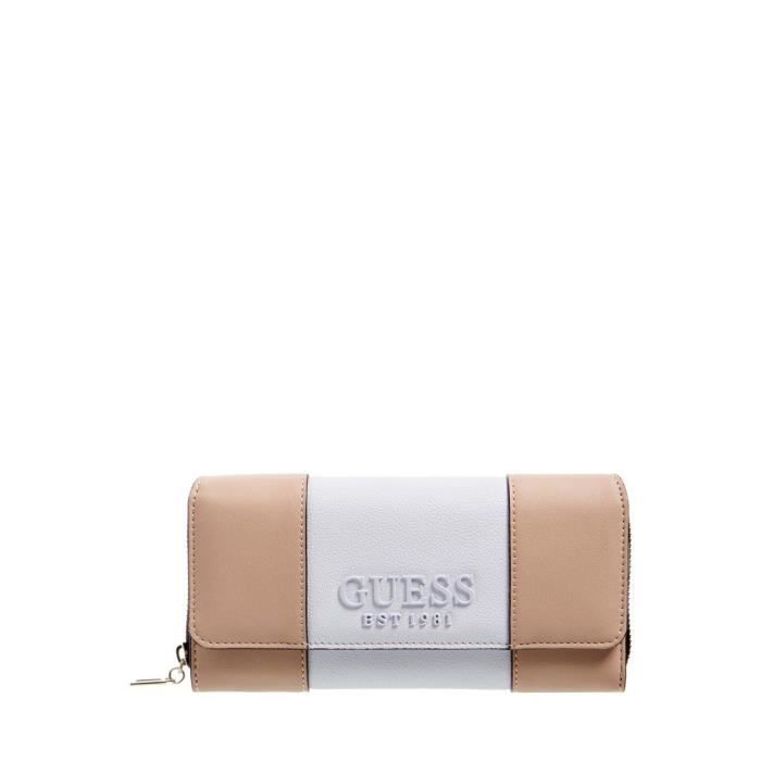 Guess Grand Portefeuille Femme En Simili Cuir Bicolore Holly