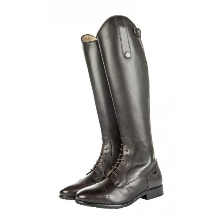 Bottes de concours - Valencia - Haute et étroite - Cuir véritable - Semelle anti-dérapante - Noir Bottes de concours - Valencia - Haute et étroite - Cuir véritable - Semelle anti-dérapante - Noir