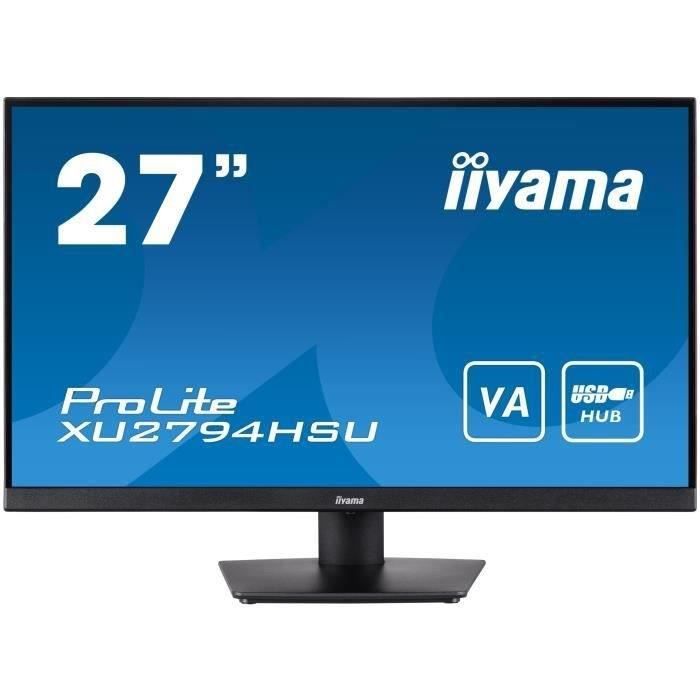 Ecran PC - IIYAMA ProLite XU2794HSU-B1 - 27 FHD - Dalle VA - 4 ms - 75Hz - HDMI DisplayPort
