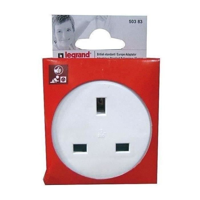 LEGRAND Adaptateur Angleterre / France - 2 phases + terre