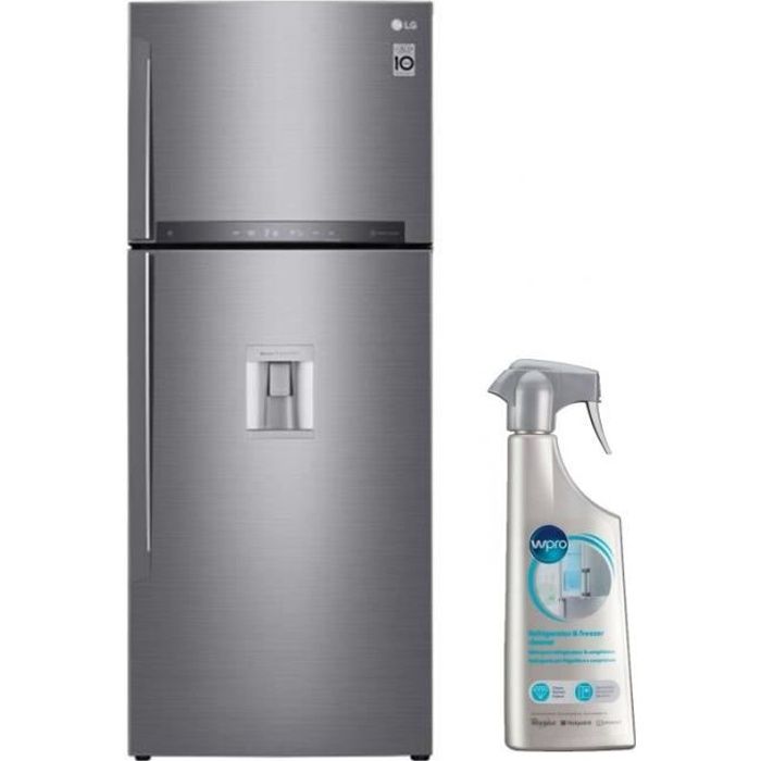 Réfrigérateur double porte LG - Inox - 438L - Froid ventilé No frost - Wi-Fi