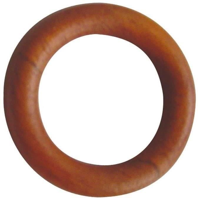 Anneau - Lot de 10 - merisier - D: 38 mm - pour tringle D: 20 mm