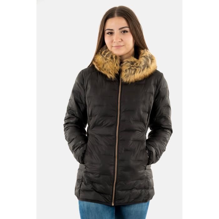 Doudoune Femme Sun Valley Nyari Noir 100 Polyester Fermeture Eclair