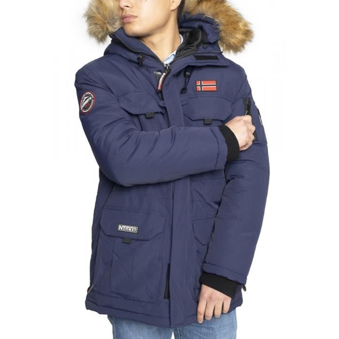 Doudoune homme Geographical Norway ALCHOU Bleu marine Fermeture eclair 100 Polyester