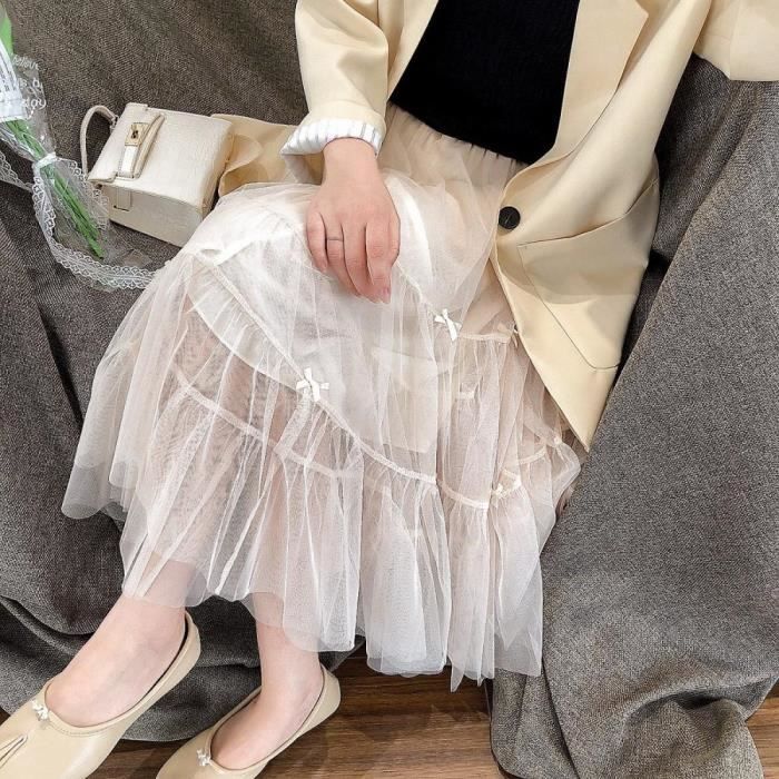 Jupe Tutu Tulle Femme Jupe Double Couche Pliss e Taille Haute