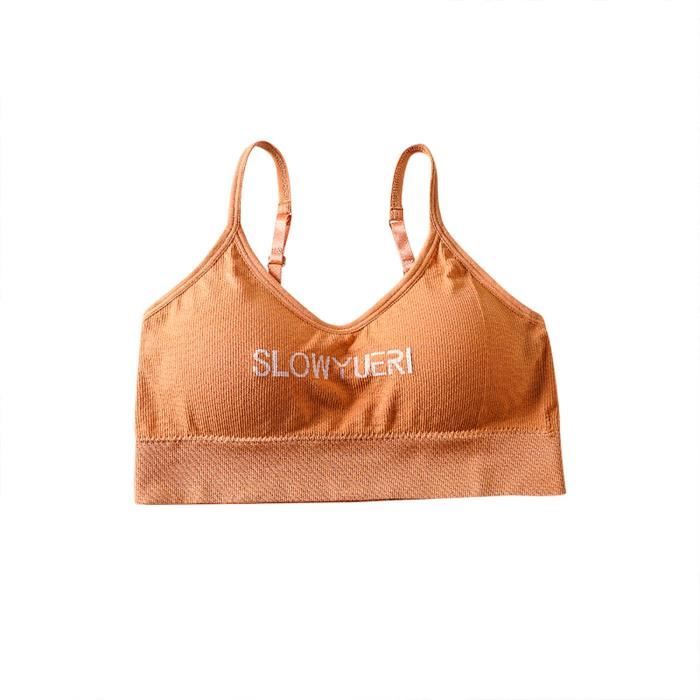 Mode femmes Sexy lettre gilet Camisole respirant Push Up hauts sousvêtements