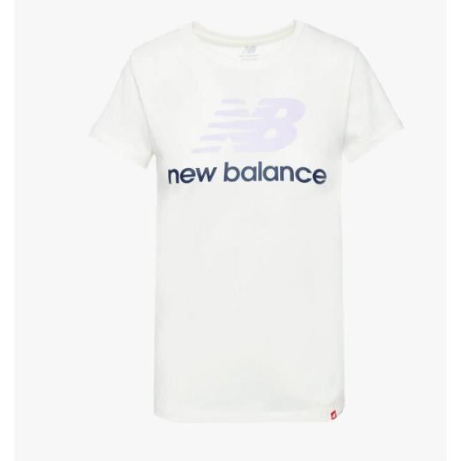 T-SHIRT NEW BALANCE WT91546MLT POUR FEMME, COULEUR BLANCHE