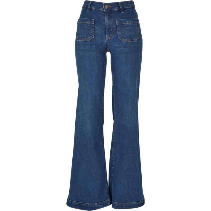 Jeans Femme Bootcut Vintage Années 90 - Taille Basse - Droit - Couleur Bleu - Neuf Avec étiquettes
