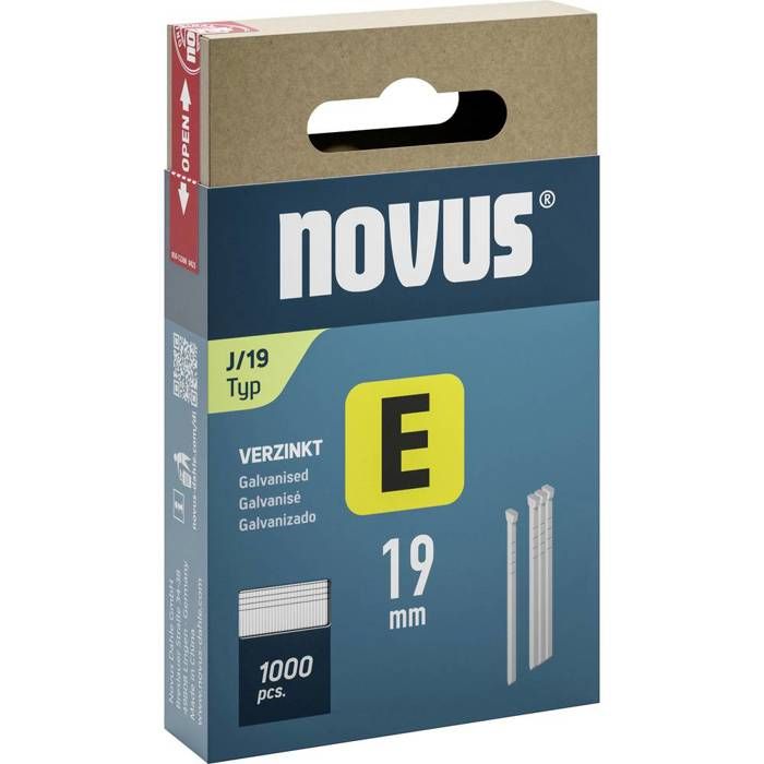 Clous Type J 19 Mm - 1000 Pièces Galvanisées Pour Agrafeuse-cloueuse & Moulures