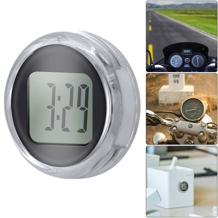 2 en 1 int/érieur de v/éhicule de voiture Mini montre /électronique LED horloge num/érique thermom/ètre voltm/ètre Horloge de thermom/ètre de voiture