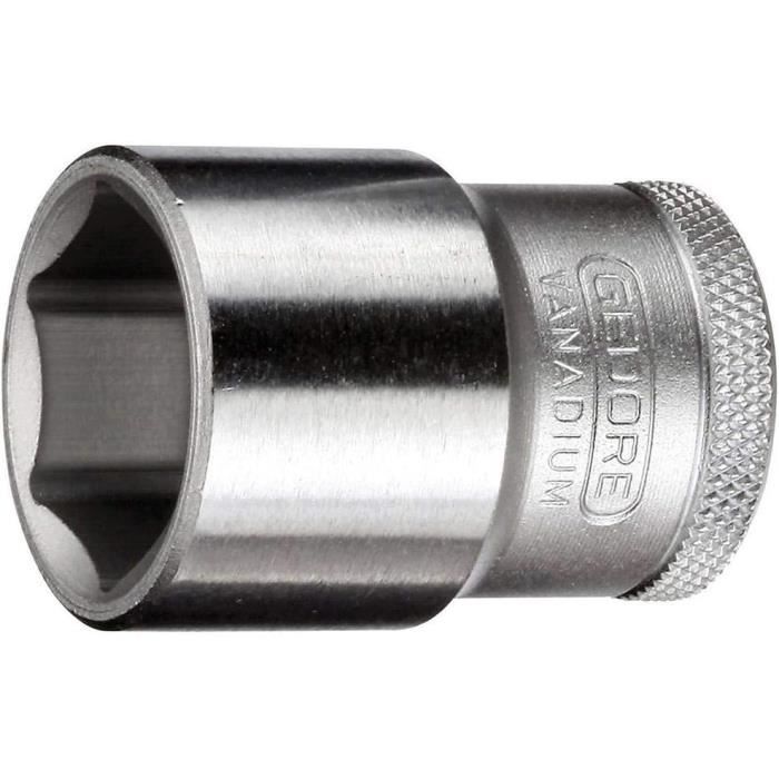 Douille GEDORE Red 1/2" 32mm - 6 Pans - Acier Chromé - Pour Cliquet 1/2 Pouce