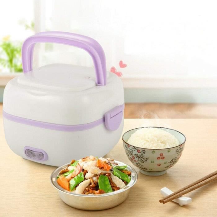 ABPWLY Boîte à Lunch Chauffe-Nourriture Alimentée par USB, Contenant Chauffant Portable avec Sac Isolé pour Bureau, Voiture, Voyage, Conception Étanche avec Poche Latérale