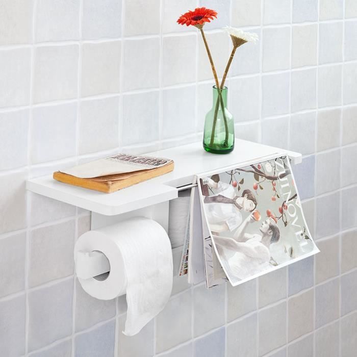 SoBuy® FRG177-W Support Papier Toilette Armoire Toilettes Porte Brosse WC  Meuble de Salle de Bain Sur Pied en Bois – Blanc - Achat & prix