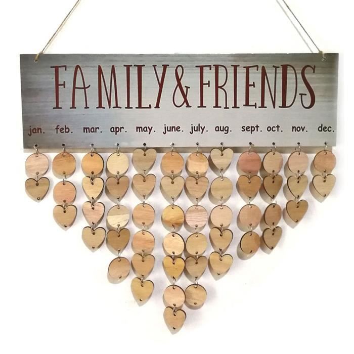 Calendrier Anniversaire En Bois Achat Vente Pas Cher
