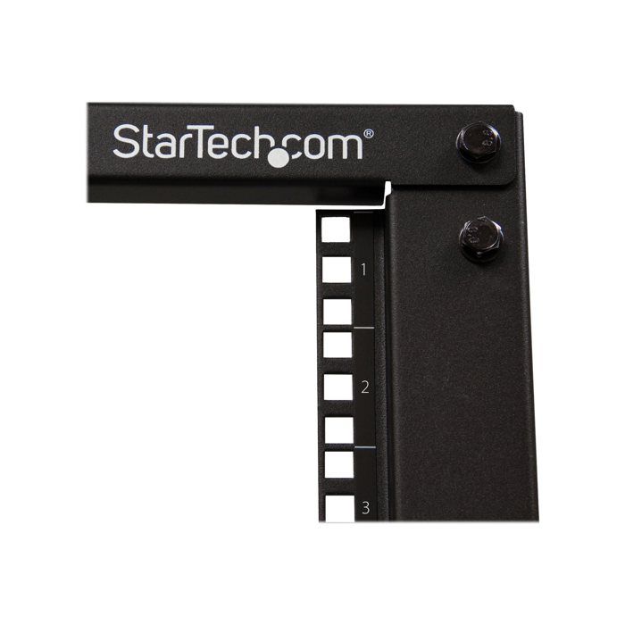 startech 18u open frame rack - 4 post - 22-40 in. adjustable depth noir noir Noir