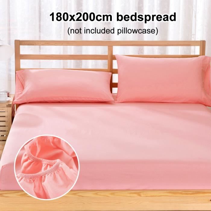 Protege Matelas Housse Integrale De Matelas Coton Rose 180x200cm Cdiscount Maison