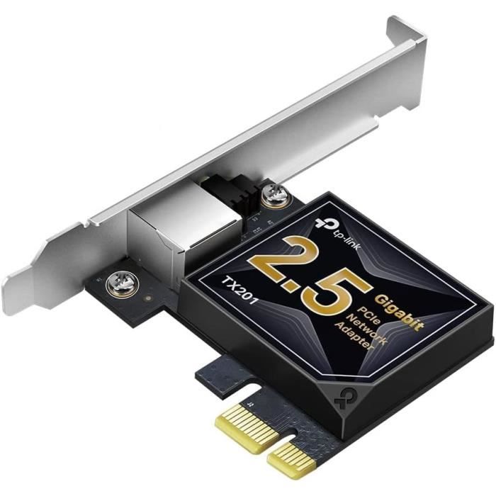 Carte Réseau PCIe 2,5 Gigabit - TP-Link TX201 - Latence ultra-faible - Compatible avec Windows 11/10/8.1/8/7