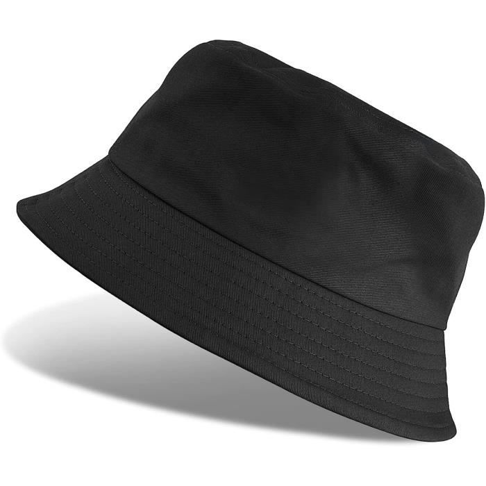 Chapeau De Pêcheur Imperméable Pliable – Homme Et Femme, Protection UV, Idéal Randonnée, Trekking, Camping, Réglable, Noir