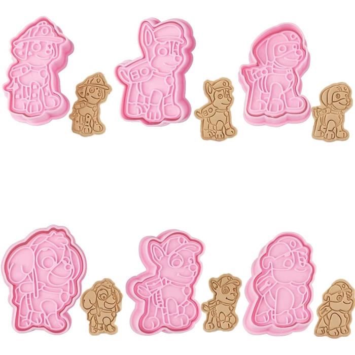 Moules à Biscuits Pat'Patrouille - Lot De 8 Pièces En Plastique Alimentaire - Formes 3D Mignonnes
