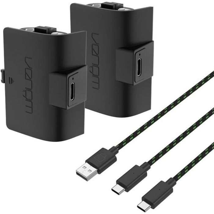 Pack double batterie rechargeable - VENOM - 1100mAh - Noir - Xbox Series X/S & One - USB