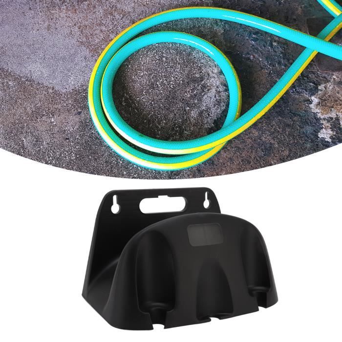 Support Mural Universel Pour Tuyau - Noir, Plastique, 17cm, Neuf