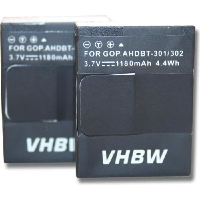 Batterie de remplacement pour GoPro Hero 3 III Gopro Hero 3 III CHDHX-301 - et Gopro Hero 3 III Black Edition Gopro Hero 3 III Si…