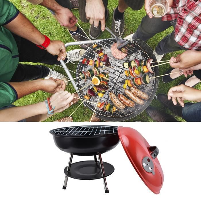 Grill au charbon bouilloire Kingsford 14 pouces avec charnière, rouge Grill au charbon bouilloire Kingsford 14 pouces avec charnière, rouge
