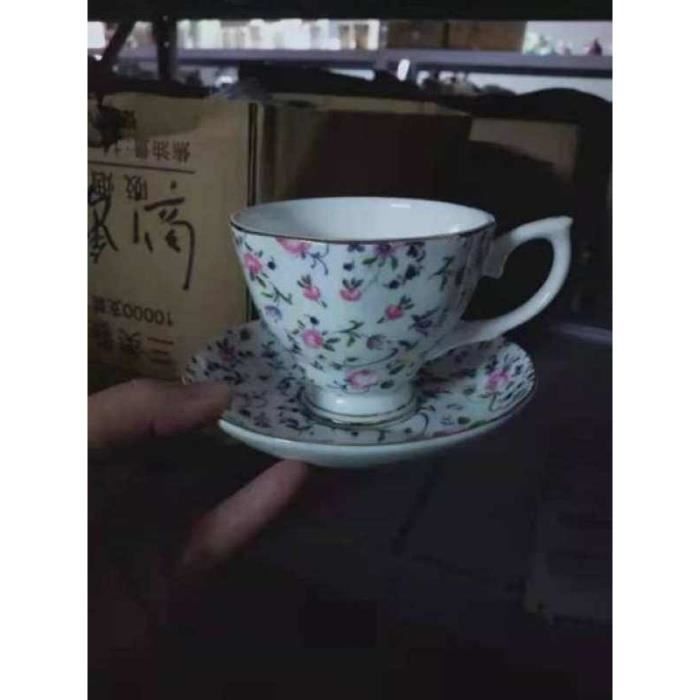 Tasse à Café En Porcelaine Avec Soucoupe - 220 Ml Couleur Rose - Idéale Pour Cappuccino, Latte Et Thé - 4