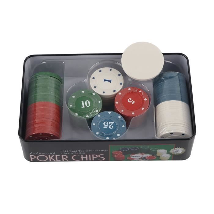 Zocipro Lot de 120 Jetons de Poker, Poker Chips avec Valeurs Nominales | et Pochette en