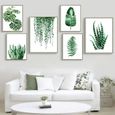 Affiche de plantes tropicales de Style scandinave, feuilles vertes, tableau décoratif mural, peintur 30x40cm (No frame) -XUNI34435-1